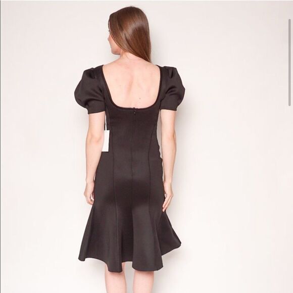 Amanda Uprichard x Nuuly Black Scuba Dress XS #237 - Picture 5 of 6